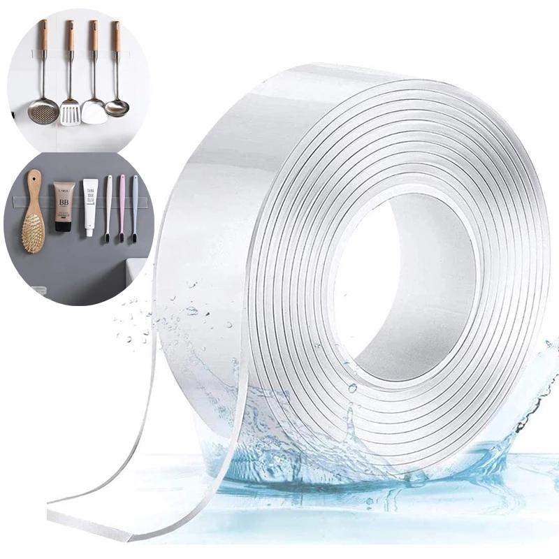 5m/3m/2m/1m Nano Tape Extra Strong Double Sided Adhesive Tape Transparent No Trace Reusable Waterproof Adhesive Tape Home