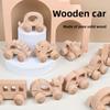 Elephant Wooden Whale Rabbit Dinosaur Animal Shape Bus Children Toys Car