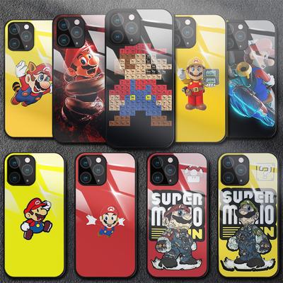 Carcasă Desen Animat Super Marios Roșu Verde Pentru iPhone Samsung Galaxy Redmi Note S 17 16 15 14 13 20 24 25 54 Pro Max Ultra Fe Air Capac Sticlă Călită