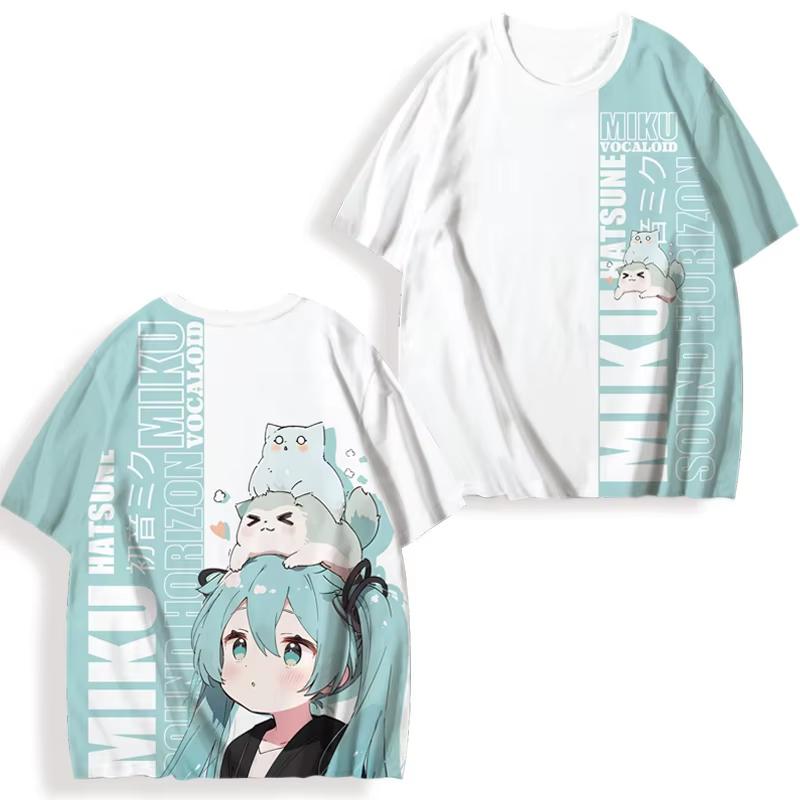 Hatsune Miku 3D Printed Women's Short Sleeve Tee Summer Casual Cute Men's Sport Tops Hot Anime Fans T-shirt Unisex Tops Y2K 2025