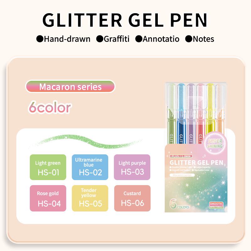 Set Nastro Washi Glitterato Festivo di Natale e Penna Gel Super Flash - 72 Colori, Grande Capacità per Straordinari Effetti Artistici
