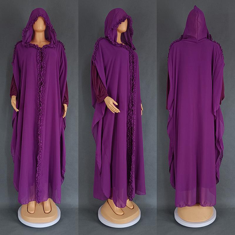 Dubai Hooded Dress: European & American Style, Turkish Cardigan, Loose Long Robe for Women