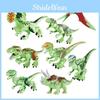8 Stück Fluoreszierende Jura-Dinosaurier-Bausteine für Kinder Ungiftiges und sicheres Material