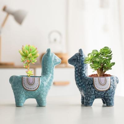 Blumentopf Niedliches Zierkeramiktier Mini-Vase Blumenhalter für Zuhause