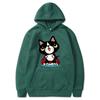 Autumn and winter cat cartoon printed hoodie classic style college style men's and women's pullovers daily fashion warm hoodie