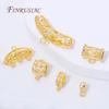 18K Gold Plated Pendant Bail Connectors For Jewelry,Brass Bail Beads Spacer,DIY Necklace Making Accessories,Tube Bail Beads