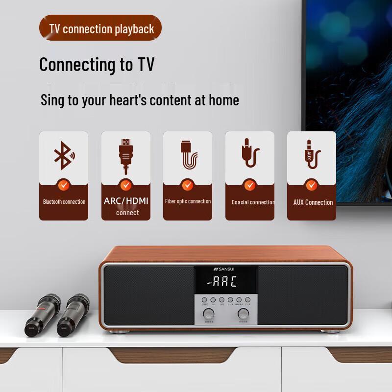 SANSUI T76S 2024 Upgraded All-in-One Home Audio System