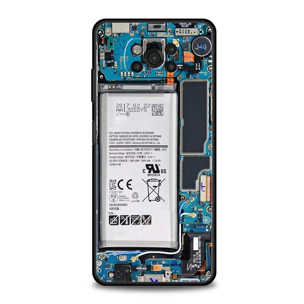 Main Circuit Board Pattern Phone Case for Xiaomi Poco F7 F6 F5 F4 F3 X6 X5 X4 X3 NFC F7 Ultra M4 C51 C55 GT 5G Soft TPU Cover
