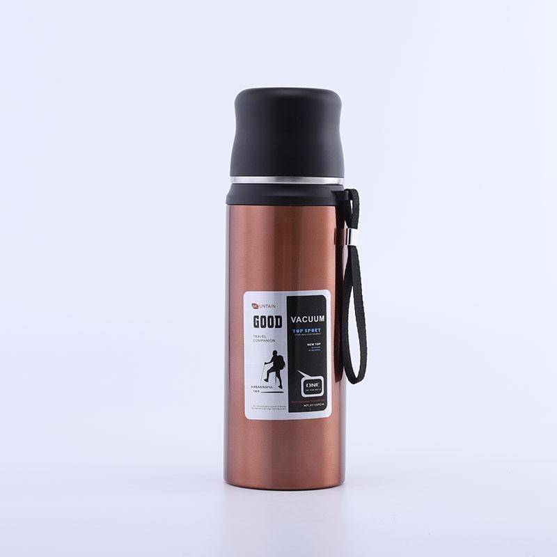 Water Bottle101 Stainless Steel Liner Thermos Cup Kettle One-click Press Elastic Cover Water Cup Large Capacity Outdoor