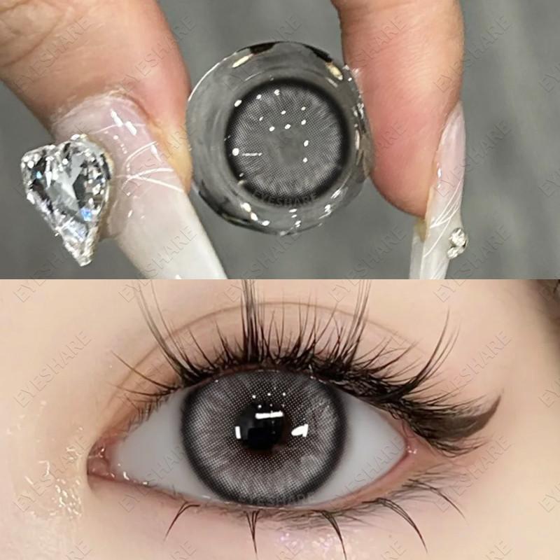 Eyeshare 2pcs Colored Contact Lens Seattle Series Natural Brown Eye Contacts for Daily Wear Yearly Cosmetics