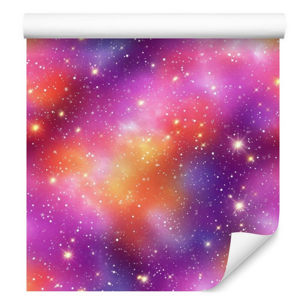Watercolor Galaxy Violet Wallpaper for Living Room and Bedroom 50x1000