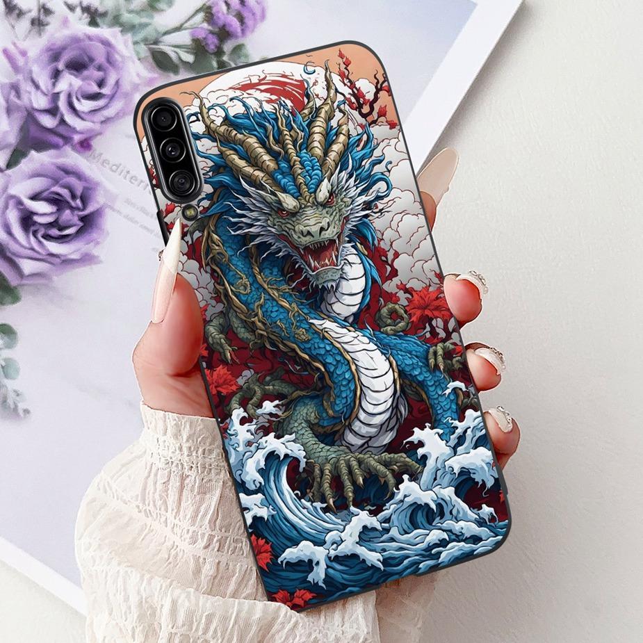 For Samsung Galaxy A90 5G Case SM-A908B Cool Dragon Painted Cover Soft Slim Phone Case For Samsung A90 A 90 5G Back Cover Fundas