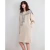 Demana Detachable Shawl Hood Sweatshirt Dress