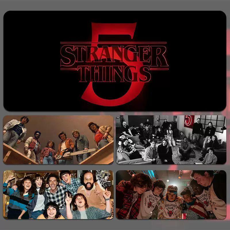 Neues High-Definition-Druck Stranger Things Leder-Mauspad Übergröße Film-Ausschnitt Schreibtischunterlage für Wohnheim E-Sport Anti-Rutsch-Maus-Tastatur-Pad Tischmatte