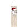 Santa Claus Christmas Tree Tapestry Bohemian Style Cotton Rope Tapestry  Living Room