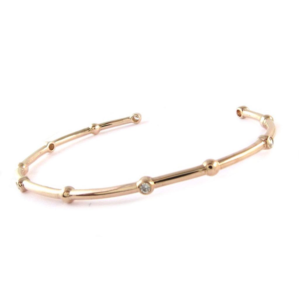Les Trésors De Lily [N6969] - Rose Gold 'Navajos' Open Gold Plated Bracelet