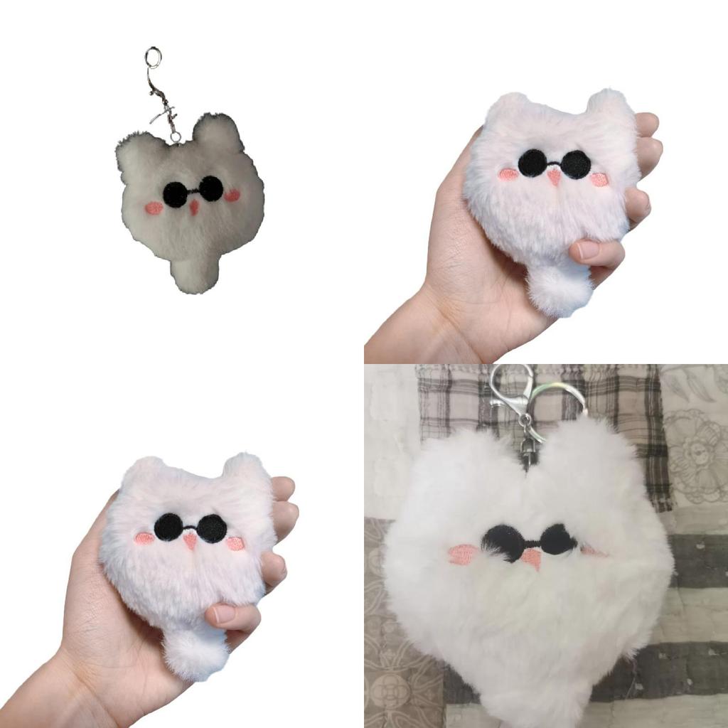 Cute Cat Plush Toy Keychain For Gifts And Decor Adorable Stuffed Animal With Embroidered Features
