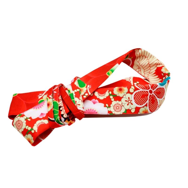 Women's Kimono Collar Support Accessory for Traditional Japanese Dress Core Collar Lining with Flower Print Kimono Belt