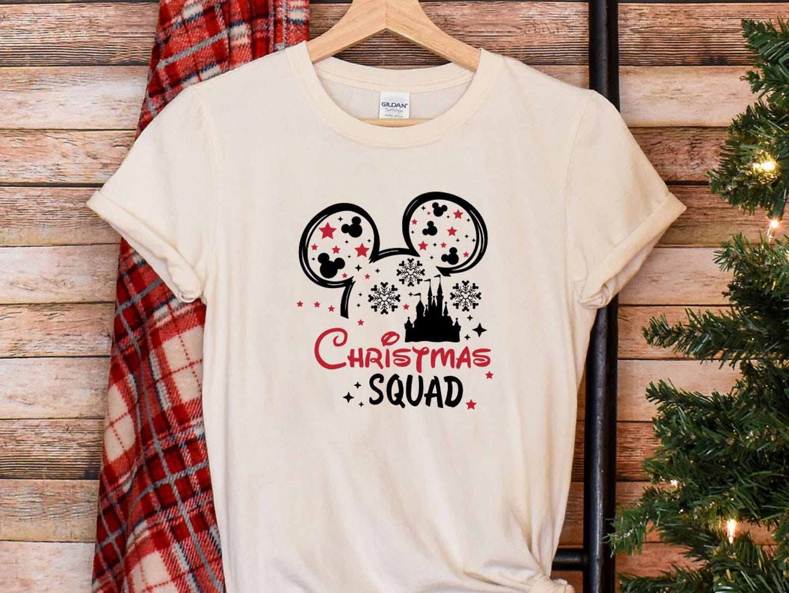 Christmas Squad Magic Castle Shirt, Disney Christmas Shirt, Mickey Ear Tee, Disnayland Tour Shirt, Family Matching Shirt, Christmas Gift S
