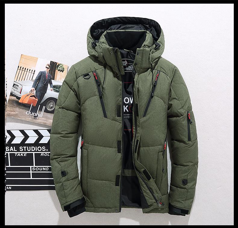 Herren Winter Outdoor Kurze Daunenjacke