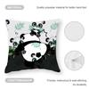 Lovely Panda Cushion Cover Anti-dustmite Pillowcase Invisible Zipper Silky Short Plush Sofa Cushion Cover