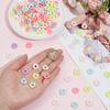 200Pcs Opaque Acrylic European Beads Large Hole Beads Wave Shape Dyed AB Color Mixed Color 12.5~13x4mm Hole: 4mm