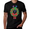 Runcible Monsters Christmas Wreath Tshirt Breathable Travel Tshirt