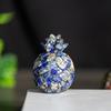 Natural Crystal Resin Pineapple Figurine With Lucky Symbol For Office Desk Decor Gift For Friends