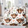 Custom Name Cow Theme Printed Blanket - Perfect for Couch, Bed, Travel & Outdoor Use | Machine Washable, Cozy & Durable.