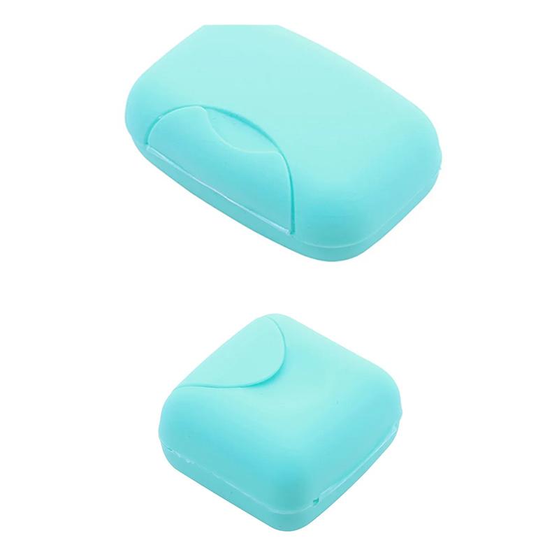S/L Sizes Portable Travel Soap Box Bathroom Home Plastic Soap Holder Soap-Boxes with Cover Candy Color BXFZH02