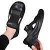 (Cowhide) WZ Fashion Versatile Mesh Splicing Breathable Men's Casual Sandals Casual Shoes 5533
