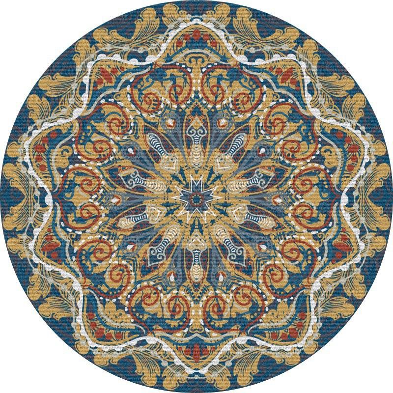 Ethnische Bohemian-Stil Mandala-Fußmatte für Wohnzimmer Couchtisch Decke für Schlafzimmer Nachttisch von Hotel und Pension Teppich