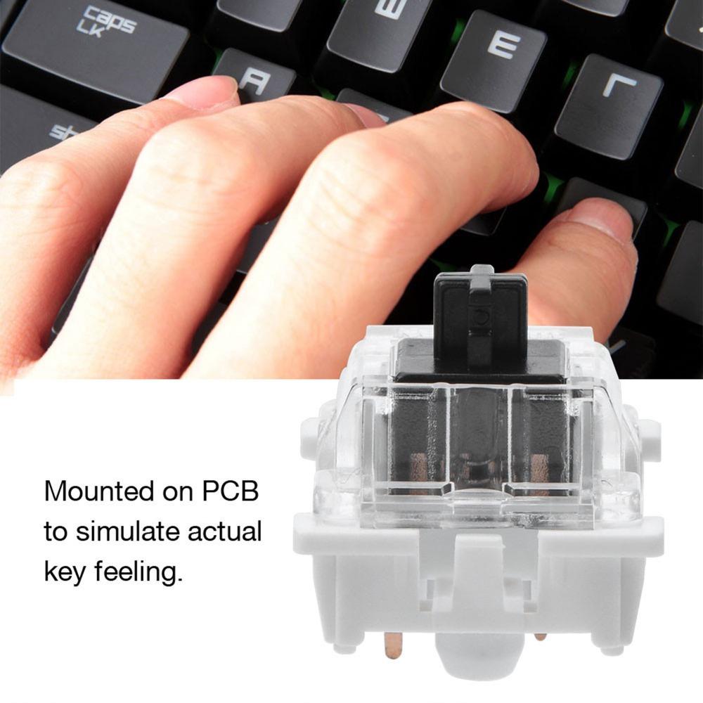 20PCS Black Switch Keyboard Switches 3 Pin Cross Black Axis Switch Replacement Mechanical Keyboard