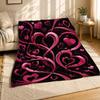 Intertwined Hearts Coral Fleece Blanket Romantic Love Decor