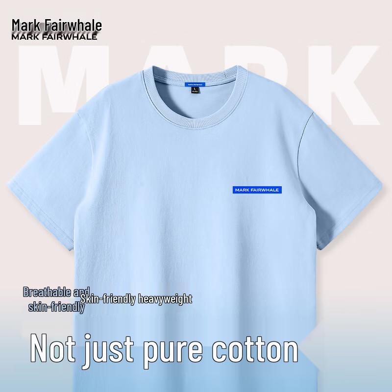 Mark Fairwhale Men's Trendy Pure Cotton Short Sleeve T-Shirt
