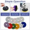 10-16pcs 4 inch Diamond Polishing Pads Kit Wet/Dry Buff Disc Abrasive Grinding Discs Set for Granite Concrete Glass Polishing