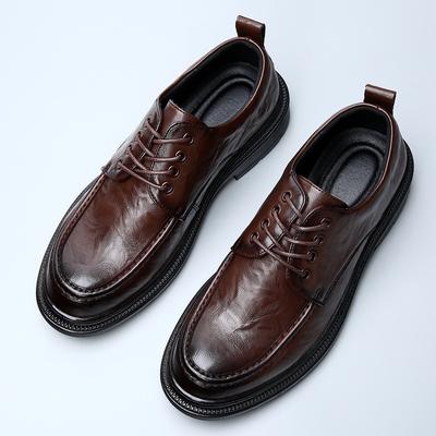2025 Spring New Men's Shoes Cowhide Business Casual Comfortable Breathable Soft Sole Wear-resistant Formal Men's Leather Shoes