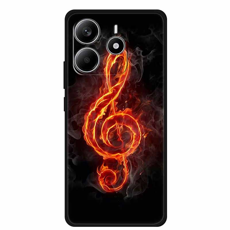 Pour Redmi Note 14 4G GLOBAL Coque Animaux Silicone Souple TPU Étuis de Téléphone Housse Arrière pour Xiaomi Redmi Note14 4G Protecteur Coque