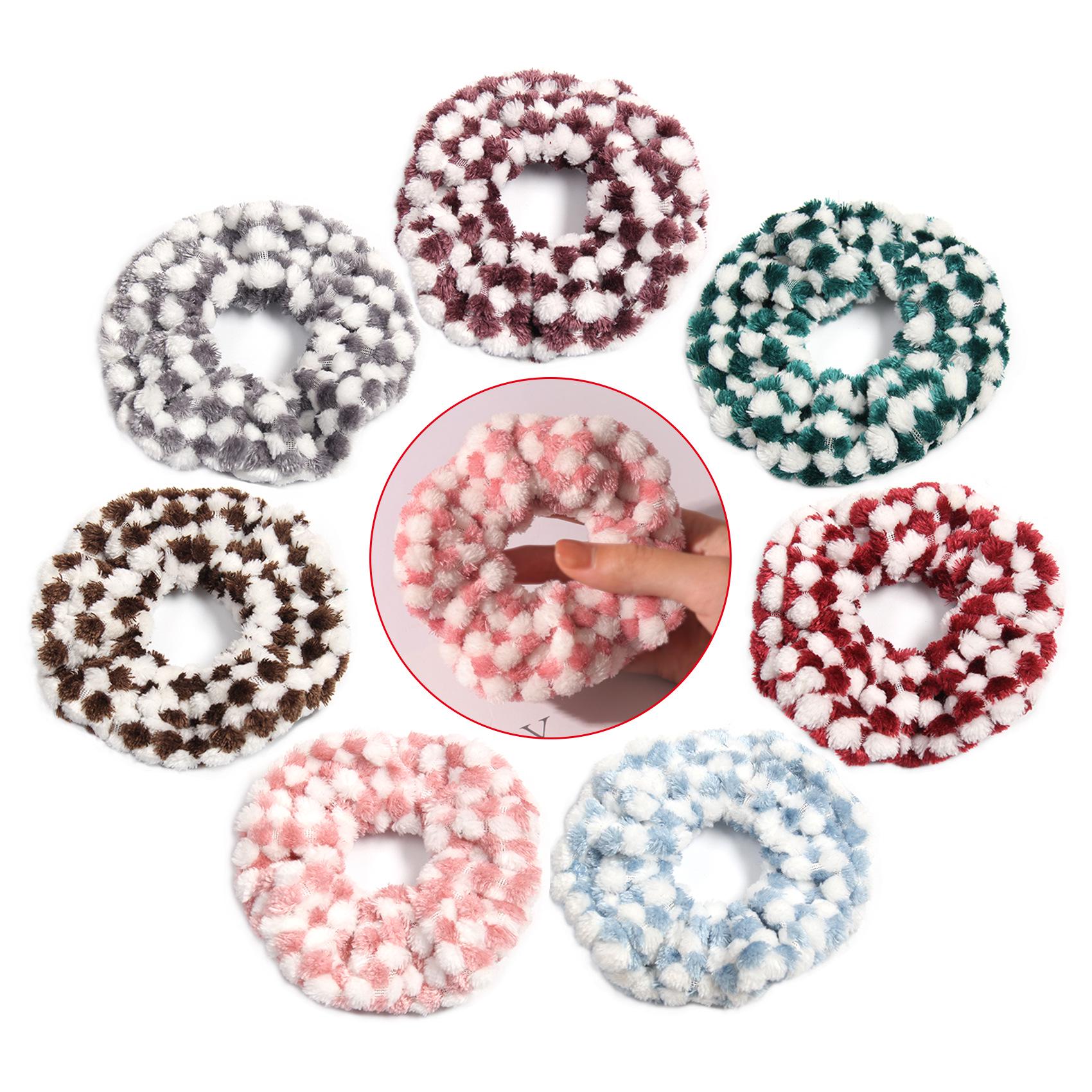

Ipe Plush Scrunchie: Autumn/Winter Plaid Hair Accessories for Women зелёный