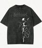 Camisetas de Verano Edición Limitada Retro Camiseta Retro SubTono Banda de Rock Heavy Metal Patrón de Algodón Neutro Camiseta Lavada Gótico
