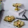 Unique Lotus Flower Tealight Holder Rust-proof Desktop Candle Cup  Restaurant