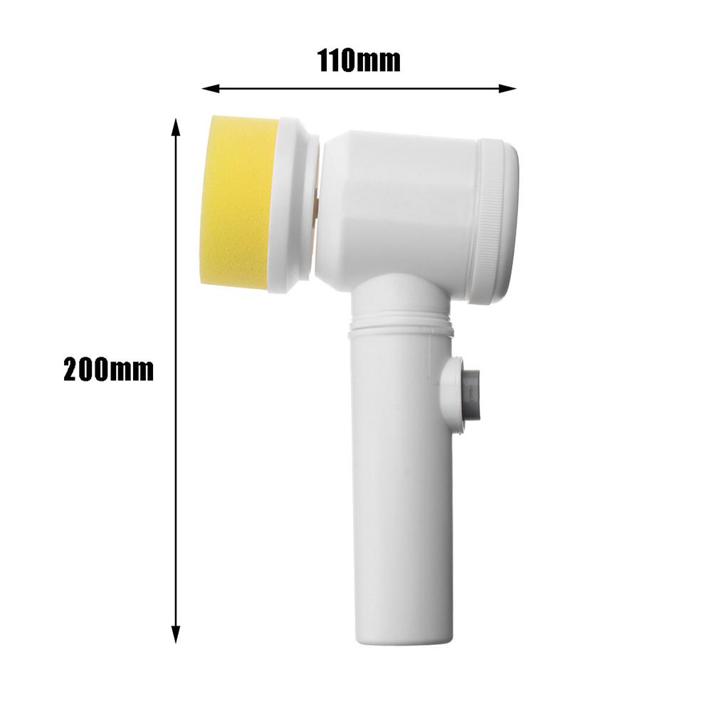 5-in-1 Handheld Bathtub Brush Kitchen Bathroom Sink Cleaning Tool 3 Brush Head Efficient Cleaning Toilet Tub Electric Brush 110*200mm белый