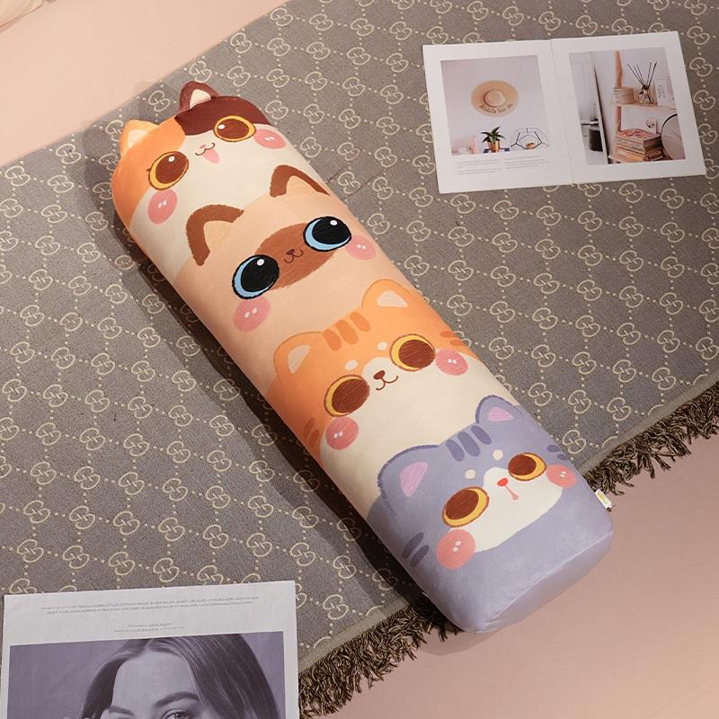 Simulated Cat Pillow Decorative Cushion Plush Toys Printed Animal Pillow Cushion Stuffed Home Decor Birthday Gifts