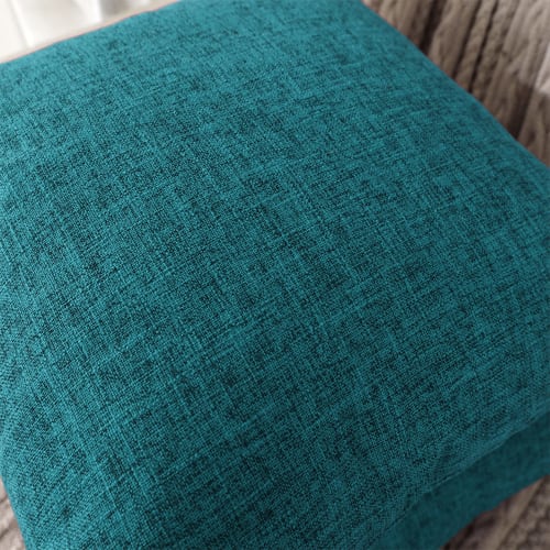 Silky Bunny Cushion Covers, 50x50cm, Nordic Style, Linen Texture, Sofa Back Covers, Solid Color, Hidden Zipper, Decorative Pillow Covers, Light Blue,