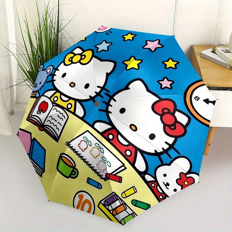 

1pc Hello Kitty Night Study Circle Umbrella with Plastic Handle,Suitable for All Seasons Home Travel Outdoor UmbrellaSanlio623