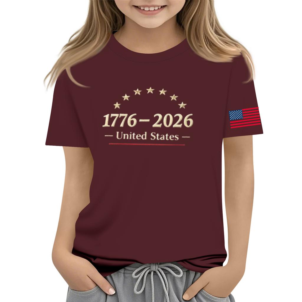 Lässiges Kinder-T-Shirt mit Rundhalsausschnitt, modisches Oberteil