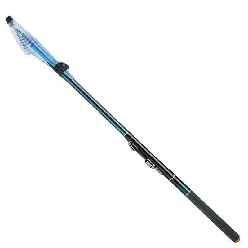 Nieuw 2,7m-7,2m Hengels Hoge 60T Koolstof Dubbeldoel Ultralicht Telescopisch Surfcasting Spinning Rotsvissen Hengel Kust Zee Vissen Zoetwater