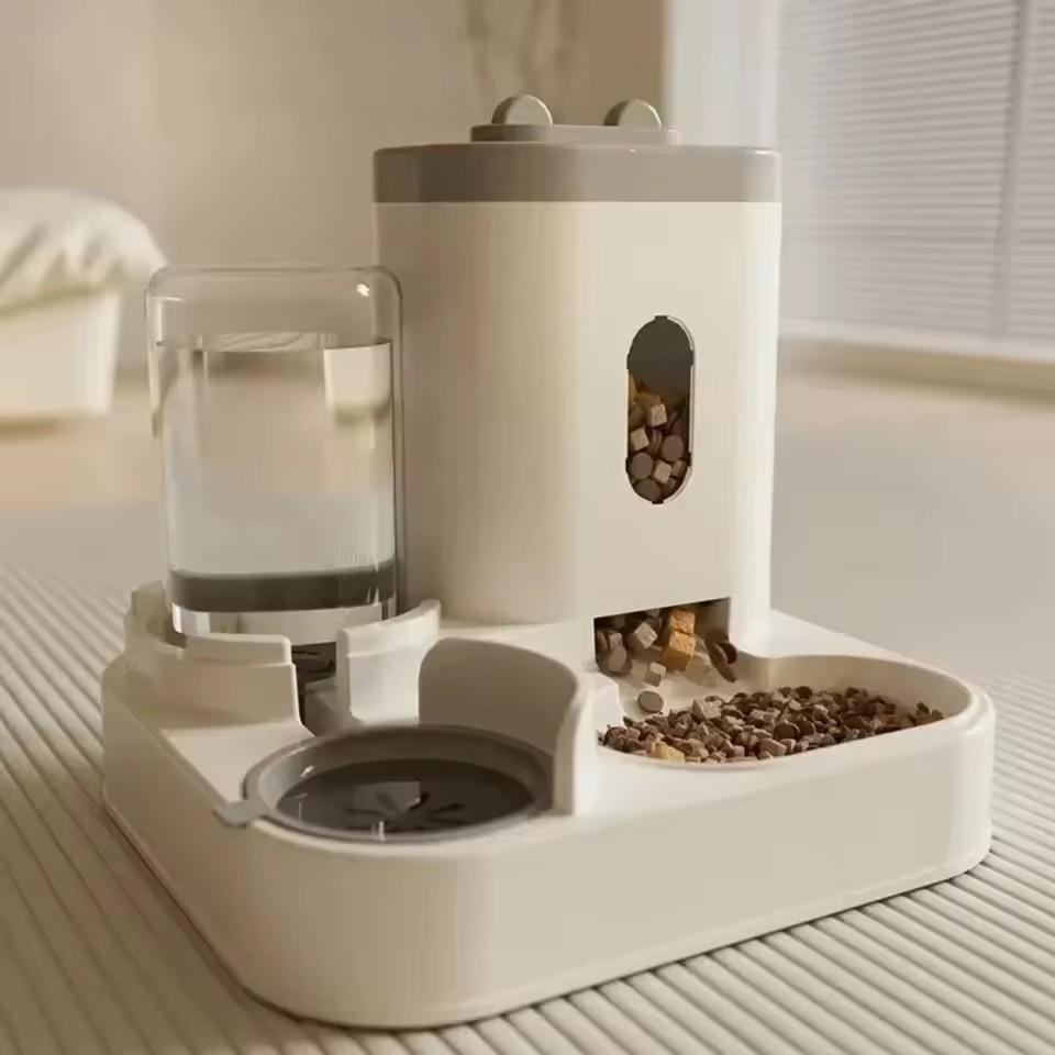 Otomatik Mama Kabı Köpek Kedi Mama Kasesi Su Pınarlı Büyük Kapasiteli Evcil Hayvan Mama Saklama Dağıtıcı Kap Konteyner Yavru Köpek Evcil Hayvan Aksesuarları
