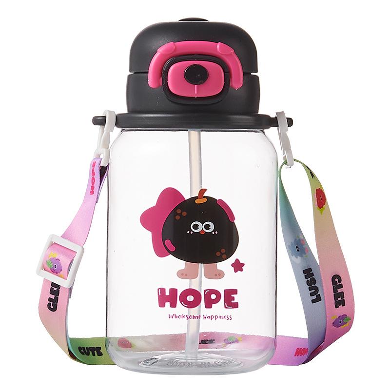 

Cute Children s Water Cups, Cartoon Water Bottles, Outdoor Slanted Straw Cups, Summer Student Portable Pop-up Lid Space Cups 550ml