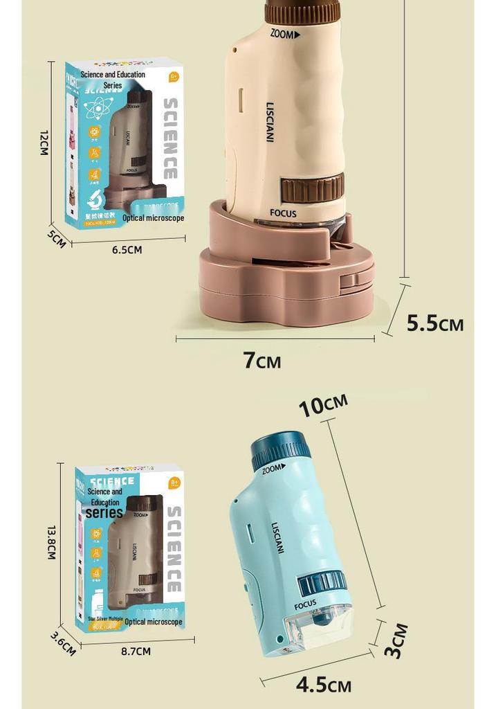 HD Portable Handheld Microscope Science Kit for Primary & Middle School Students